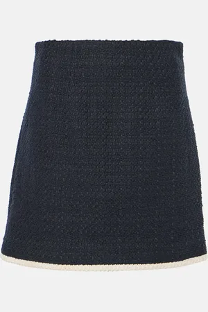 VERONICA BEARD Mini-jupe Roman en tweed de coton mélangé