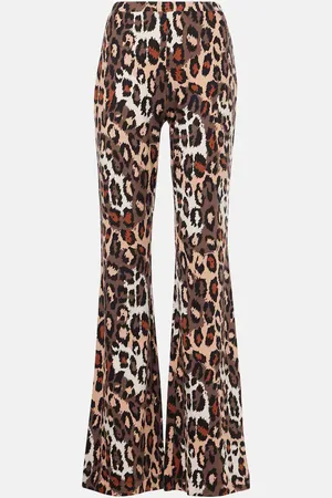Diane von Furstenberg Pantalon évasé Brooklyn à motif léopard