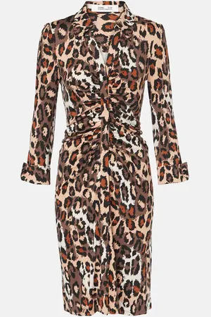 Diane von Furstenberg Robe midi Sheska à motif léopard