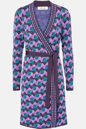Diane von Furstenberg Robe portefeuille Edwina en jacquard