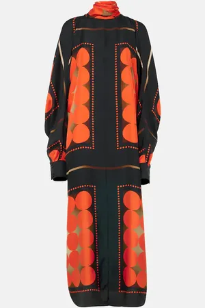 Khaite Robe longue Lexi imprimée en soie