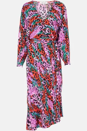 Diane von Furstenberg Robe midi Eloise à motif léopard