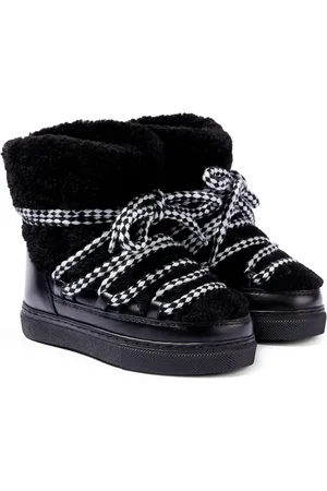 INUIKII Bottines Curly en shearling et cuir