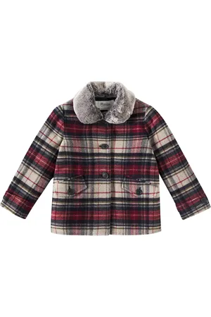 BONPOINT Manteau Gigliola en laine mélangée à carreaux