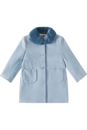 Il gufo Manteau en laine mélangée et fourrure synthétique