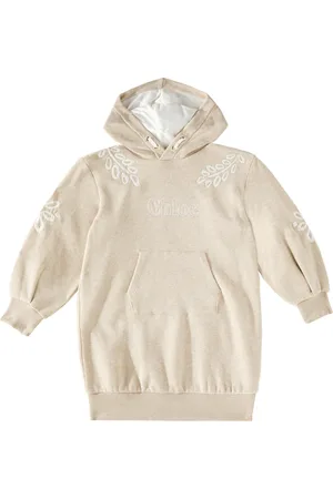 Chloé Chloé Kids Robe sweat-shirt en coton à logo