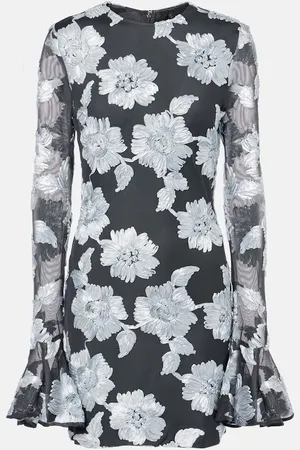 ROTATE Robe brodée à fleurs