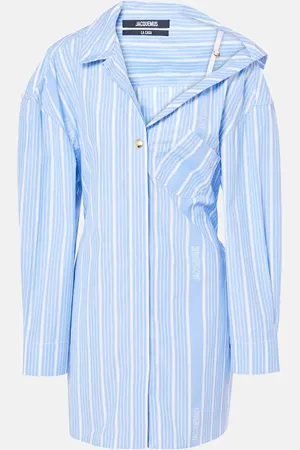 Jacquemus Robe chemise rayée en coton