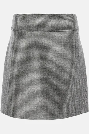 Max Mara Mini-jupe Stone en laine mélangée
