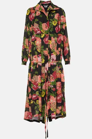 JUNYA WATANABE Robe midi en georgette et jersey