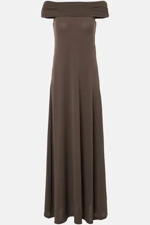 FAITHFULL THE BRAND Robe longue Sophie à encolure bardot