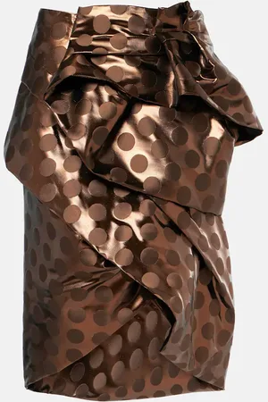 DRIES VAN NOTEN Jupe midi en lamé