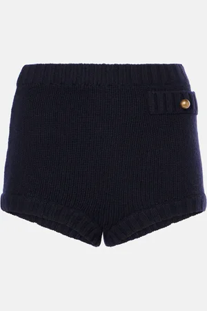 Chloé Chloé Short à taille haute en laine et cachemire