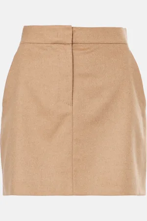 Max Mara Mini-jupe Ancella en laine de chameau