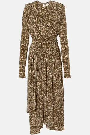 Isabel Marant Robe longue Zeidi à motif léopard