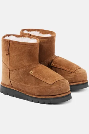 Acne Studios Bottines en daim et shearling
