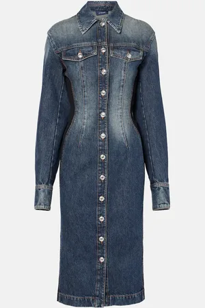 Sportmax Robe midi Fiorito en jean