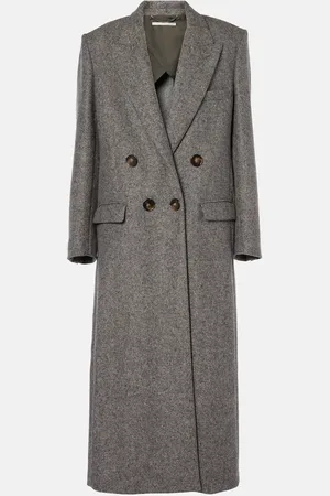 Stella McCartney Manteau en laine et soie mélangées