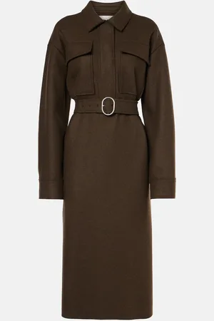Jil Sander Robe chemise en laine mélangée