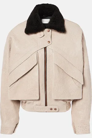MAGDA BUTRYM Veste en cuir et shearling