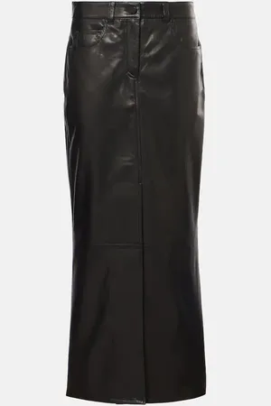 Dorothee Schumacher Jupe midi Sleek Statement en cuir