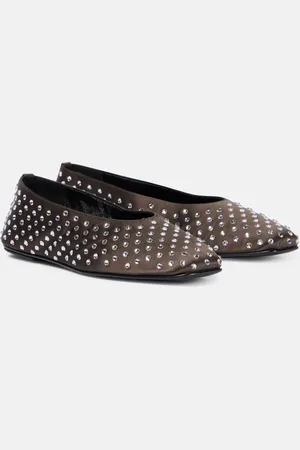 MAGDA BUTRYM Ballerines en satin à cristaux