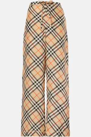 Burberry Pantalon ample Check en soie