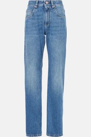 Brunello Cucinelli Jean droit à taille haute