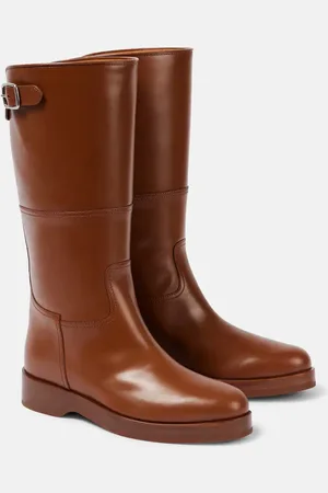 Loro Piana Bottes Lupo en cuir