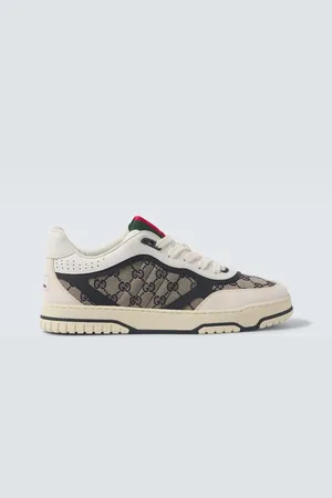Gucci Baskets Re-Web en cuir