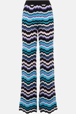 Missoni Pantalon évasé Zig Zag à taille haute