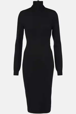 Givenchy Robe midi en laine et cachemire mélangés