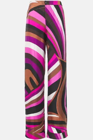 Puccini Pantalon ample Iride en soie