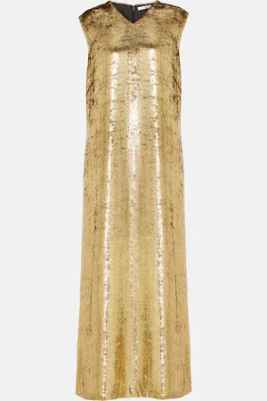 The Row Robe longue Louane en velours lamé