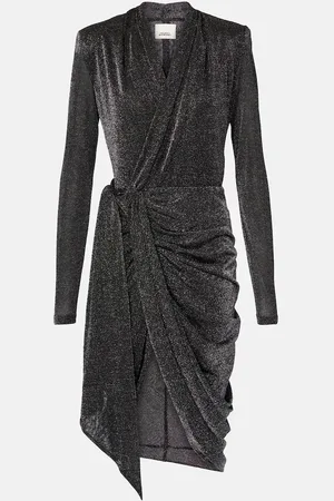 Isabel Marant Robe portefeuille Cleora en lamé