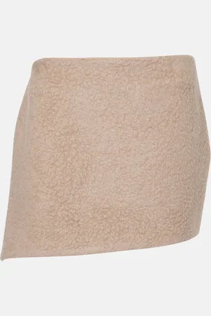 Givenchy Mini-jupe asymétrique en alpaca et laine
