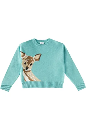 Il gufo Pull intarsia en laine vierge