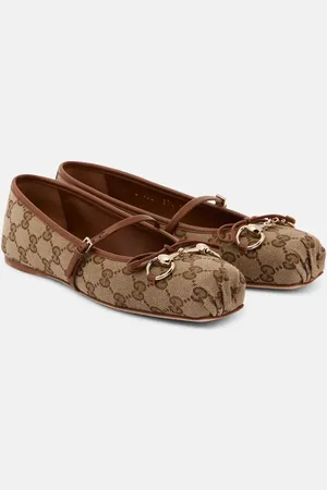 Gucci Ballerines Horsebit en toile GG