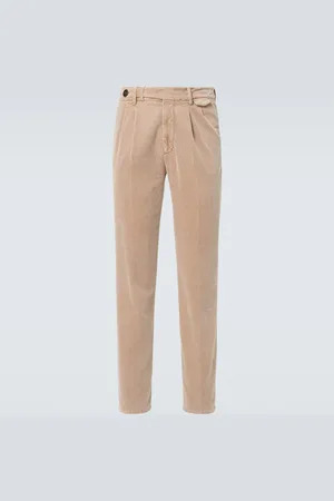 Brunello Cucinelli Pantalon droit en velours côtelé de coton