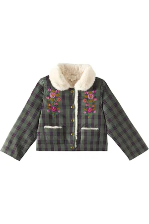Louise Misha Veste Alia brodée à carreaux