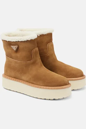 Prada Bottines en daim et shearling