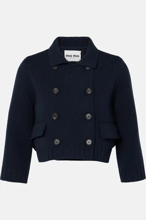 Miu Miu Manteau en laine raccourci