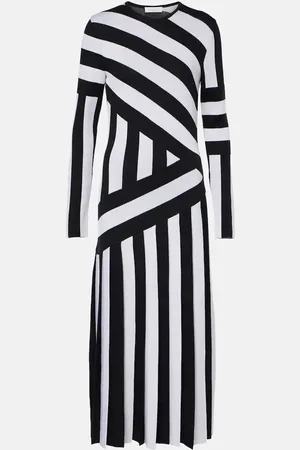 GABRIELA HEARST Robe longue Seema rayée en laine