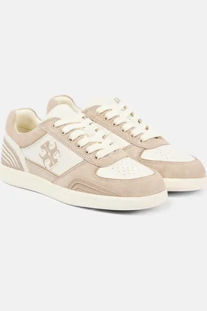 Tory Burch Baskets Clover Court en cuir et daim