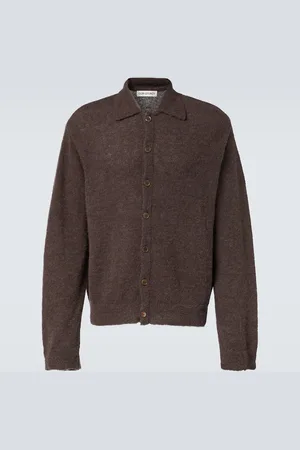OUR LEGACY Cardigan Evening Polo en alpaga mélangé