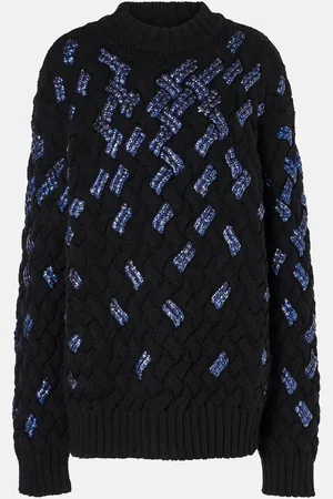 DRIES VAN NOTEN Pull en laine vierge à sequins