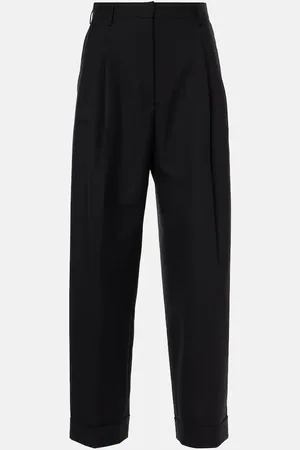 DRIES VAN NOTEN Pantalon ample à taille haute en laine