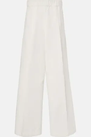 DRIES VAN NOTEN Pantalon ample à taille haute en coton