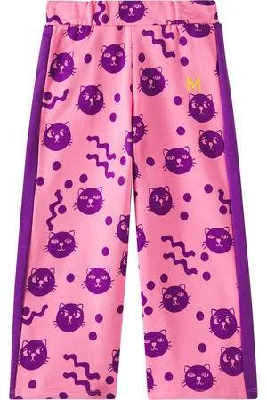 Mini Rodini Pantalon de survêtement Squiggly Cats en coton