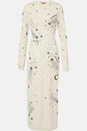 Altuzarra Robe longue Ellima en laine et soie
